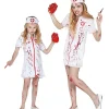 WIDMANN Déguisement Infirmière Zombie Fille (robe Et Coiffe Du 4 Au 13 Ans) -Robes D'Halloween Soldes Boutique deguisement infirmiere zombie fille robe et coiffe du 4 au 13 ans