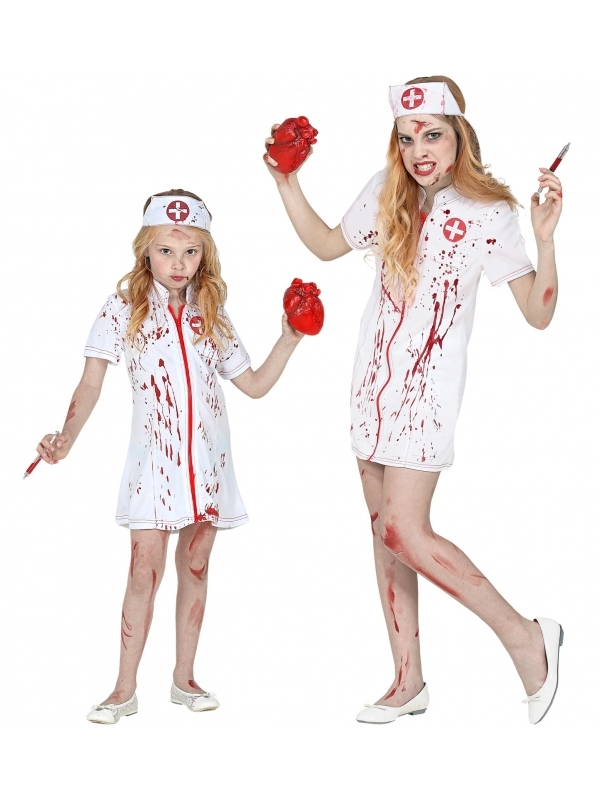WIDMANN Déguisement Infirmière Zombie Fille (robe Et Coiffe Du 4 Au 13 Ans) 3 WIDMANN Déguisement Infirmière Zombie Fille (robe Et Coiffe Du 4 Au 13 Ans)