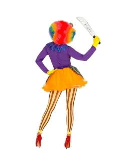 WIDMANN Déguisement Joker Femme Multicolore (robe Avec Tutu, Collants Sans Pieds, Mini Chapeau) -Robes D'Halloween Soldes Boutique deguisement joker femme multicolore robe avec tutu collants sans pieds mini chapeau 2