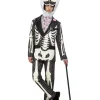 Smiffys Déguisement Jour Des Morts Homme (Veste, Haut, Pantalon Et Casque Tête De Mort) -Robes D'Halloween Soldes Boutique deguisement jour des morts homme veste haut pantalon et casque tete de mort