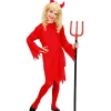 WIDMANN Déguisement Petit Démon Rouge Fille (robe, Ceinture, Cornes)