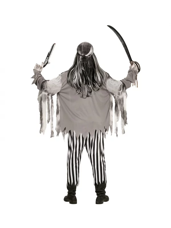 WIDMANN Déguisement Pirate Bateau Fantôme Homme (chemise Avec Squelette Apparent, Veste, Pantalon, Bandana, Cache-oeil) 5 WIDMANN Déguisement Pirate Bateau Fantôme Homme (chemise Avec Squelette Apparent, Veste, Pantalon, Bandana, Cache-oeil) – Image 3