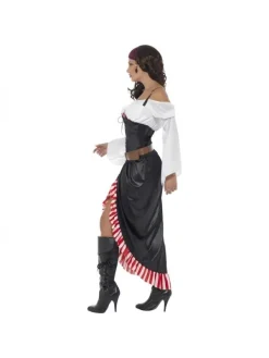 Smiffys Déguisement Pirate, Belle Aventurière (Top, Jupe Et Ceinture) -Robes D'Halloween Soldes Boutique deguisement pirate belle aventuriere top jupe et ceinture 2