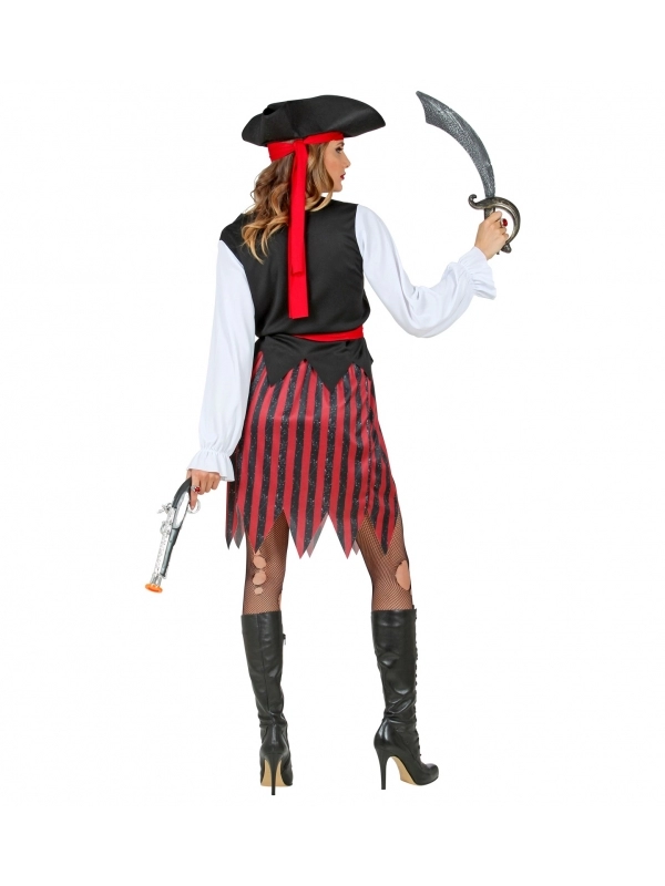 WIDMANN Déguisement Pirate Des Caraïbes Femme Avec Tricorne Et Bandeau - Du S Au XXXL 4 WIDMANN Déguisement Pirate Des Caraïbes Femme Avec Tricorne Et Bandeau - Du S Au XXXL – Image 2