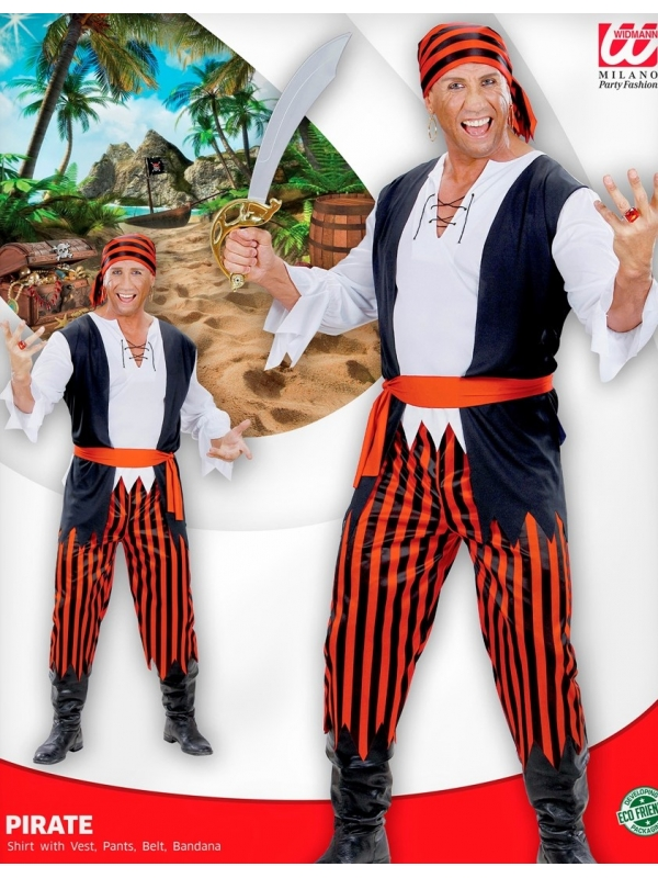 WIDMANN Déguisement Pirate Des Caraïbes Homme Du S Au XL 3 WIDMANN Déguisement Pirate Des Caraïbes Homme Du S Au XL