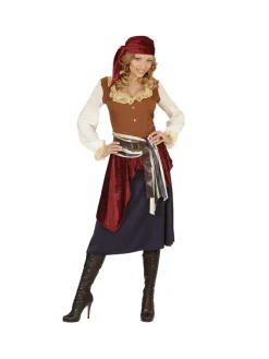 WIDMANN Déguisement Pirate Femme, Boucanière Des Caraïbes (robe, Bandeau, Ceinture, Bandana) -Robes D'Halloween Soldes Boutique deguisement pirate femme boucaniere des caraibes robe bandeau ceinture bandana 1