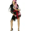 WIDMANN Déguisement Pirate Femme Noir (robe, Ceinture, Bandeau) -Robes D'Halloween Soldes Boutique deguisement pirate femme noir robe ceinture bandeau