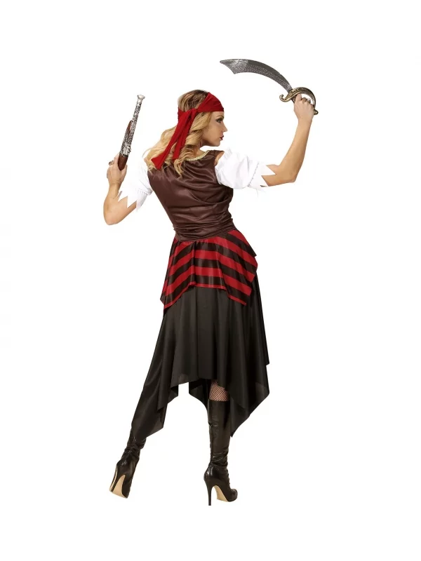 WIDMANN Déguisement Pirate Femme (robe Longue, Corset, Bandeau) 5 WIDMANN Déguisement Pirate Femme (robe Longue, Corset, Bandeau) – Image 3