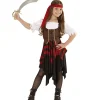WIDMANN Déguisement Pirate Fille Rouge Et Noir (robe, Corset, Bandeau) 2 WIDMANN Déguisement Pirate Fille Rouge Et Noir (robe, Corset, Bandeau) -Robes D'Halloween Soldes Boutique deguisement pirate fille rouge et noir robe corset bandeau