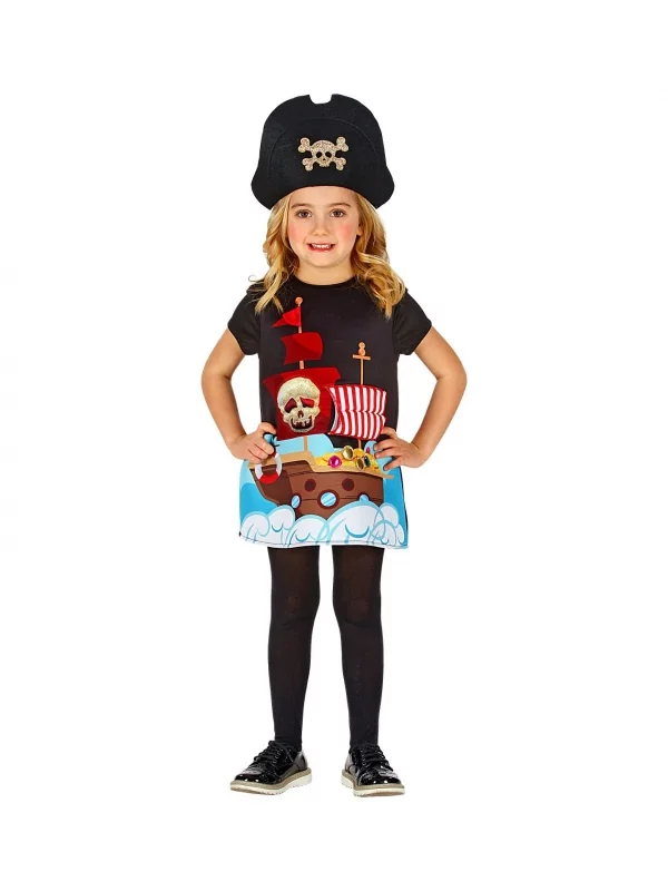 WIDMANN Déguisement Pirate Fillette Du 1 Au 3 Ans Au (robe, Chapeau) 3 WIDMANN Déguisement Pirate Fillette Du 1 Au 3 Ans Au (robe, Chapeau)