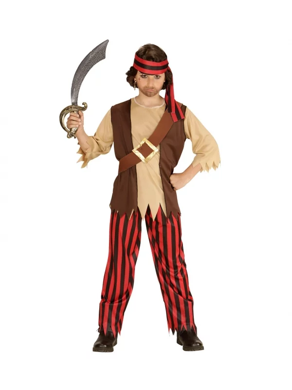 WIDMANN Déguisement Pirate Garçon (chemise Avec Veston Et Ceinture, Pantalon, Bandeau) 3 WIDMANN Déguisement Pirate Garçon (chemise Avec Veston Et Ceinture, Pantalon, Bandeau)