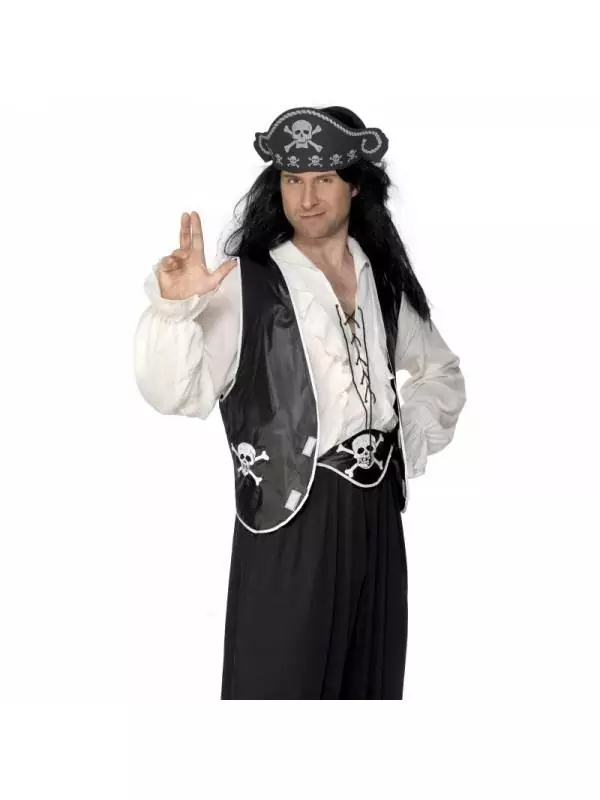 Smiffys Déguisement Pirate Homme (gilet, Chapeau, Ceinture) 3 Smiffys Déguisement Pirate Homme (gilet, Chapeau, Ceinture)