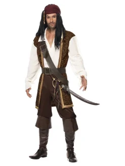 Smiffys Déguisement Pirate Homme (veste, Pantacourt, Baudrier, Ceinture, Foulard)