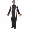 Smiffys Déguisement Prêtre Zombie (haut Sanglant Avec Blessures En Latex, Col Et Pantalon) 1 Smiffys Déguisement Prêtre Zombie (haut Sanglant Avec Blessures En Latex, Col Et Pantalon) -Robes D'Halloween Soldes Boutique deguisement pretre zombie haut sanglant avec blessures en latex col et pantalon