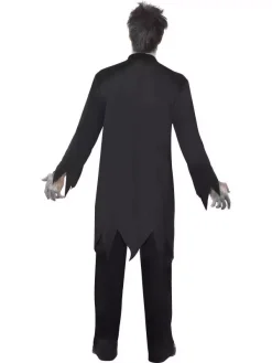 Smiffys Déguisement Prêtre Zombie (haut Sanglant Avec Blessures En Latex, Col Et Pantalon) -Robes D'Halloween Soldes Boutique deguisement pretre zombie haut sanglant avec blessures en latex col et pantalon 2