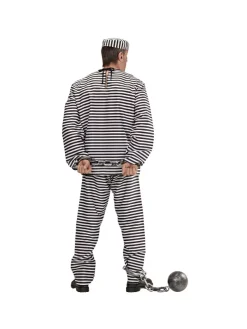 WIDMANN Déguisement Prisonnier Homme (haut, Pantalon, Calot) -Robes D'Halloween Soldes Boutique deguisement prisonnier homme haut pantalon calot 1