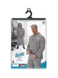 WIDMANN Déguisement Prisonnier Homme (haut, Pantalon, Calot) -Robes D'Halloween Soldes Boutique deguisement prisonnier homme haut pantalon calot 2