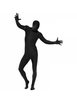 Smiffys Déguisement Seconde Peau Noire Homme (combinaison Avec Cagoule)