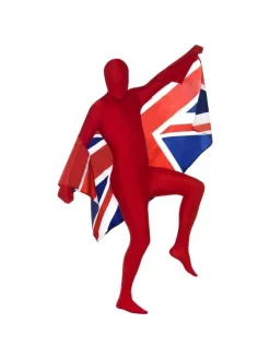 Smiffys Déguisement Seconde Peau Rouge Adulte (combinaison Avec Cagoule) -Robes D'Halloween Soldes Boutique deguisement seconde peau rouge adulte combinaison avec cagoule 3