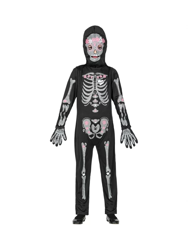 WIDMANN Déguisement Squelette Brillant (combinaison, Masque Avec Capuche) 6 WIDMANN Déguisement Squelette Brillant (combinaison, Masque Avec Capuche) – Image 4