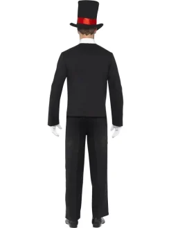 Smiffys Déguisement Squelette Jour De La Mort Homme (veste Avec Fausse Chemise, Chapeau, Gants) -Robes D'Halloween Soldes Boutique deguisement squelette jour de la mort homme veste avec fausse chemise chapeau gants 2