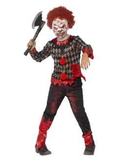 Smiffys Déguisement Zombie Enfant Clown Luxe (masque En Latex, Haut & Pantalon)