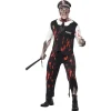 Smiffys Déguisement Zombie Policier Homme (pantalon, Haut, Cravate, Pièces Latex, Casquette) -Robes D'Halloween Soldes Boutique deguisement zombie policier homme pantalon haut cravate pieces latex casquette