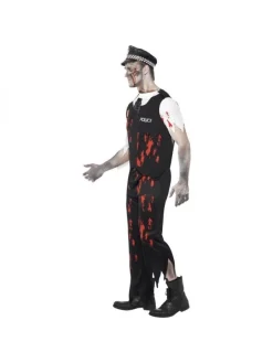 Smiffys Déguisement Zombie Policier Homme (pantalon, Haut, Cravate, Pièces Latex, Casquette) 7 Smiffys Déguisement Zombie Policier Homme (pantalon, Haut, Cravate, Pièces Latex, Casquette) -Robes D'Halloween Soldes Boutique deguisement zombie policier homme pantalon haut cravate pieces latex casquette 2