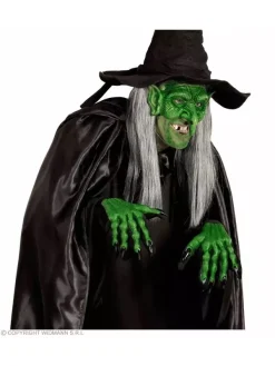 Gants Mains De Sorcières 3D Verts -Robes D'Halloween Soldes Boutique gants mains de sorcieres 3d verts 2