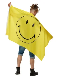 Smiffys Grand Drapeau Smiley, Jaune - Licence