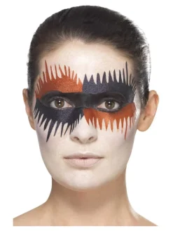 Smiffys Kit Maquillage Arlequin (Peinture Visage, Faux-cils, Bijoux Autocollants, Applicateur) -Robes D'Halloween Soldes Boutique kit maquillage arlequin peinture visage faux cils bijoux autocollants applicateur 5
