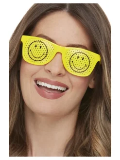 Smiffys Lunettes Smiley Licence, Jaune
