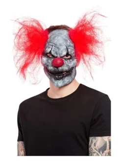 Smiffys Masque Clown Foncé, Latex, Avec Cheveux
