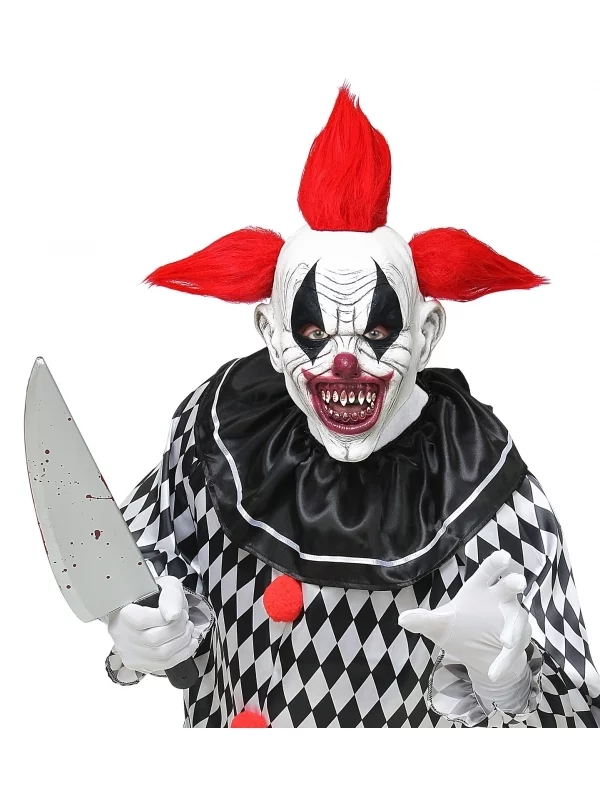 WIDMANN Masque Intégral Latex De Clown Tueur Avec Cheveux - Adulte 4 WIDMANN Masque Intégral Latex De Clown Tueur Avec Cheveux - Adulte – Image 2