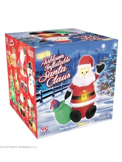 WIDMANN Père Noël Gonflable Et Lumineux Avec Ventilateur - 122cm - -Robes D'Halloween Soldes Boutique pere noel gonflable et lumineux avec ventilateur 122cm 1 2