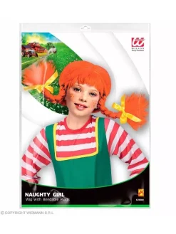 WIDMANN Perruque Fifi Rousse Avec Tresses Pliables (fille) -Robes D'Halloween Soldes Boutique perruque fifi rousse avec tresses pliables fille 2