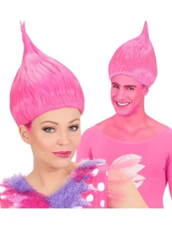 WIDMANN Perruque Troll Adulte Rose Ou Bleu
