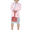 Smiffys Costume Matelassé Mrs Brown, Rose, Robe, Gilet, Perruque, Lunettes, Mouchoir Et Grain De Beauté