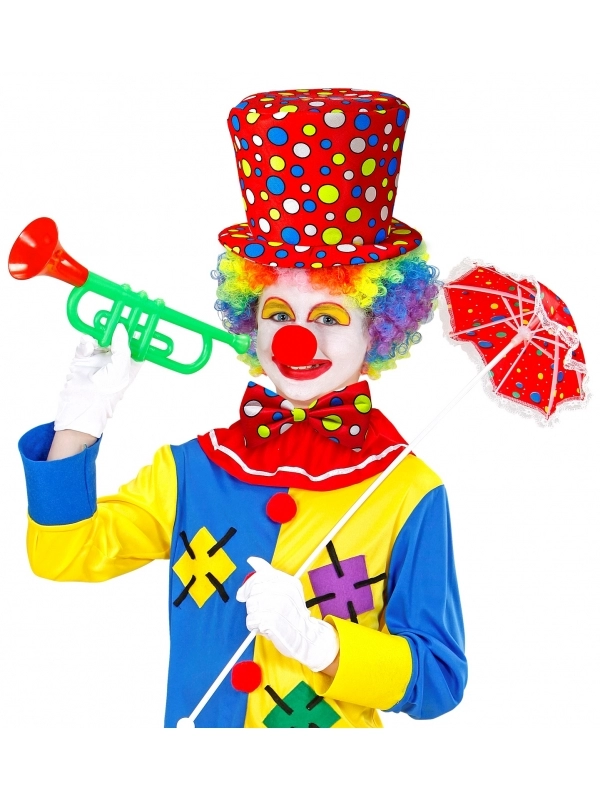 WIDMANN Set Clown Enfant Chapeau Et Nœud Pap Rouge à Pois 4 WIDMANN Set Clown Enfant Chapeau Et Nœud Pap Rouge à Pois – Image 2