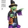 WIDMANN Sorcière Gonflable Lumineuse Avec Ventilateur - 122cm -Robes D'Halloween Soldes Boutique sorciere gonflable lumineuse avec ventilateur 122cm