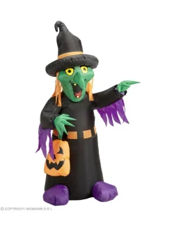 WIDMANN Sorcière Gonflable Lumineuse Avec Ventilateur - 122cm -Robes D'Halloween Soldes Boutique sorciere gonflable lumineuse avec ventilateur 122cm 2
