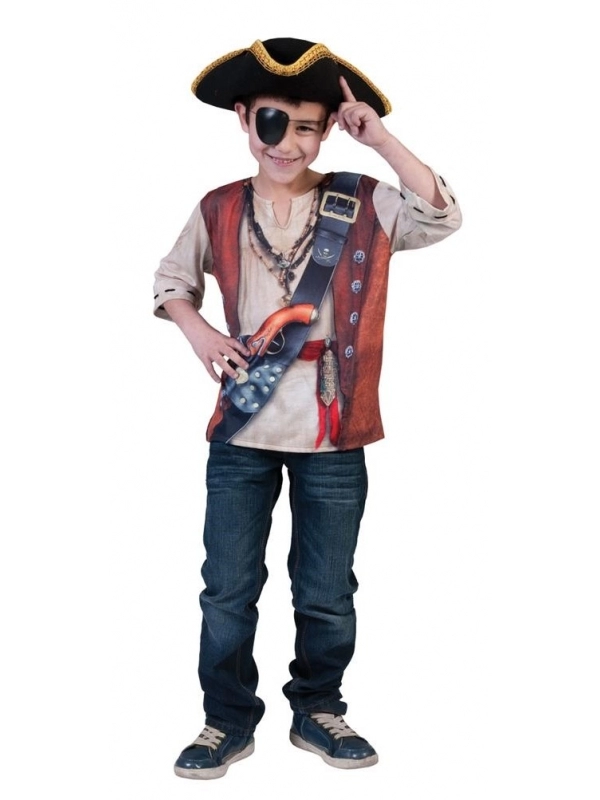 T-shirt 3 D Pirate Enfant 3/4 Au 4/5 Ans 3 T-shirt 3 D Pirate Enfant 3/4 Au 4/5 Ans