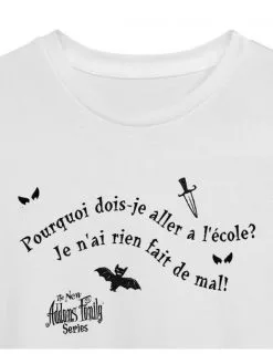 T-shirt Famille Addams Pour Adulte -Robes D'Halloween Soldes Boutique t shirt famille addams pour adulte 1
