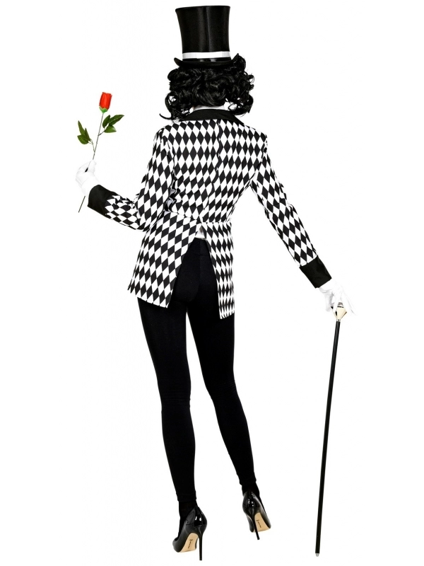 WIDMANN Veste Femme à Motif Losange/arlequin Noir Et Blanc 5 WIDMANN Veste Femme à Motif Losange/arlequin Noir Et Blanc – Image 3